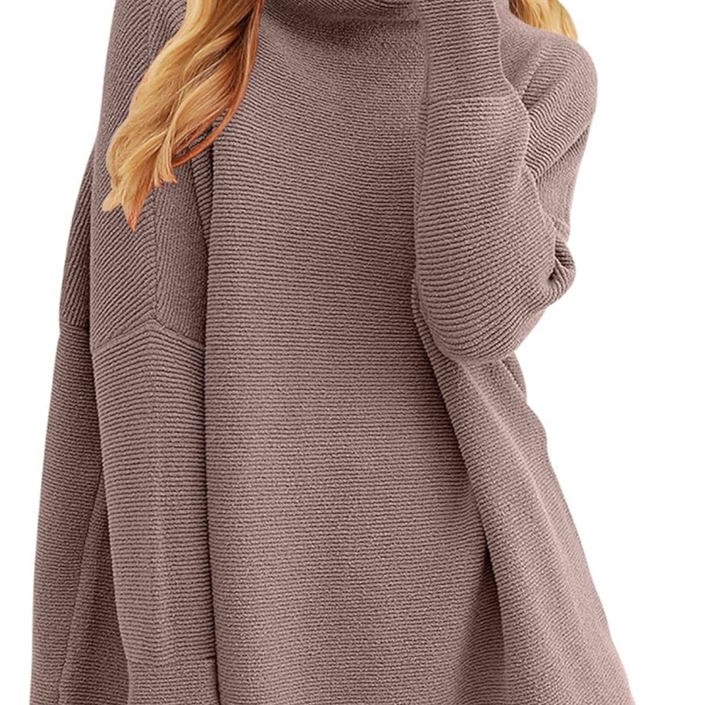 Free People Women's Cowl Neck Sweater in Taupe